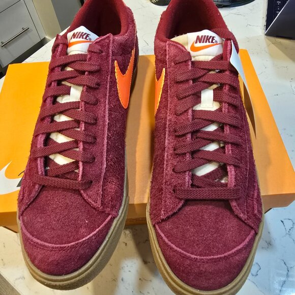 Nike Blazer Low '77 VNTG Trainers Shoes Red/Burgundy/Orange Mens Size 10 NEW - Picture 4 of 9